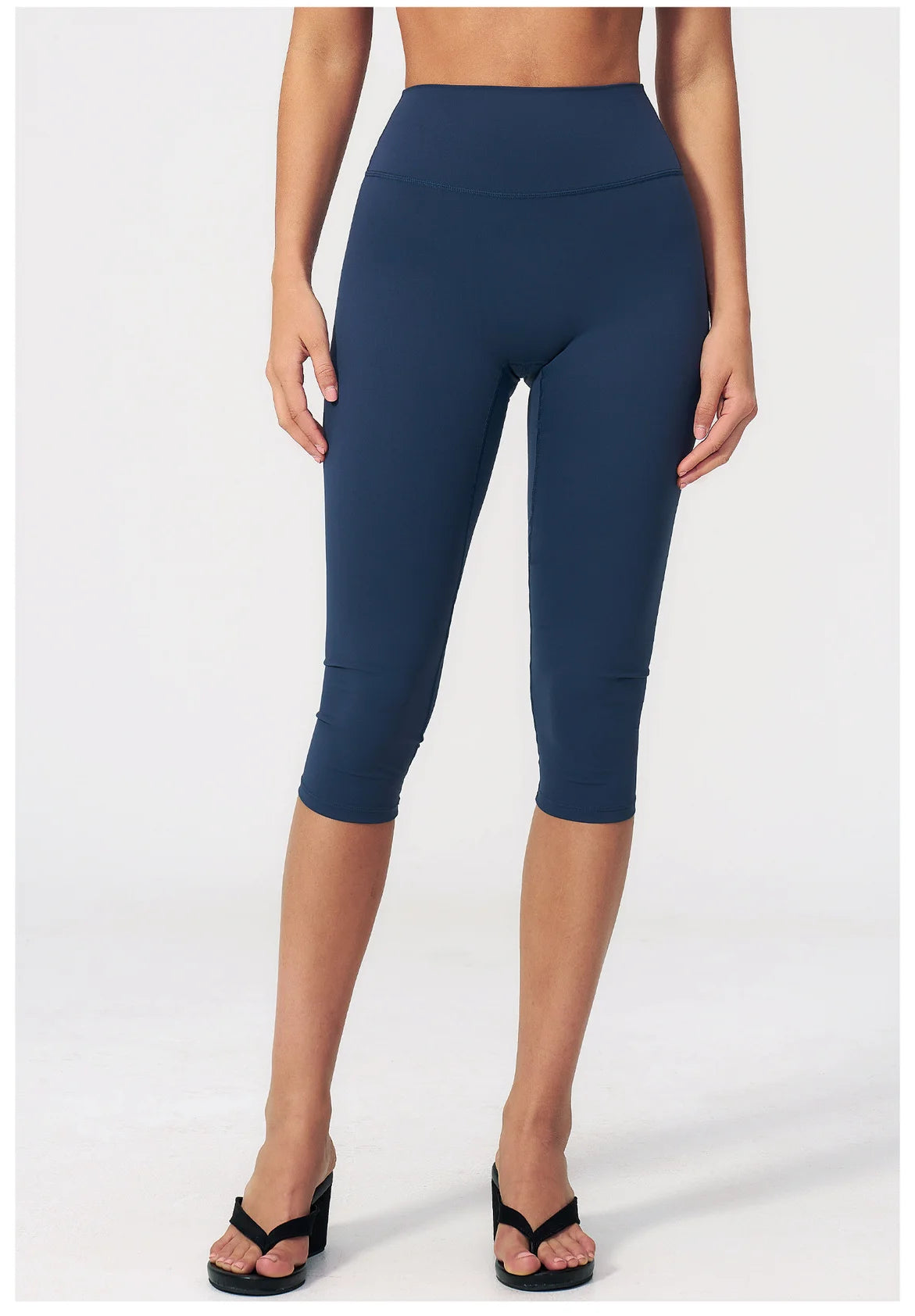 Yoga Pants Women Cropped Pants Sports Pants Fitness Leggings Tights Breathable Quick-drying High Waist Running Workout Pants