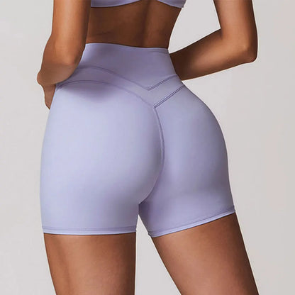 JUREN High Waist Sports Short Women Yoga Shorts Breathable Fitness Tight Women Yoga Legging Shorts Cycling Athletic Gym Shorts