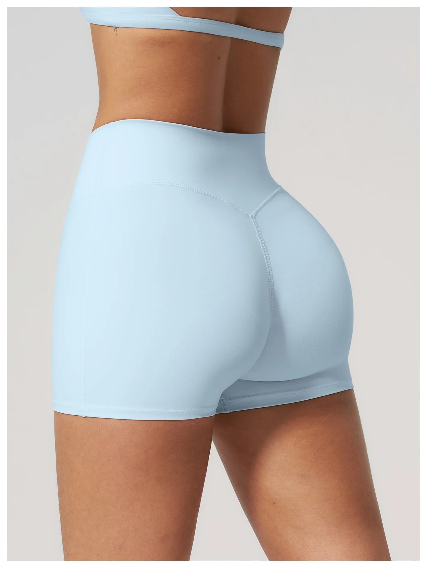 JUREN Yoga Shorts Women Fitness Shorts Running Cycling Shorts Breathable Sports Leggings High Waist Summer Workout Gym Shorts