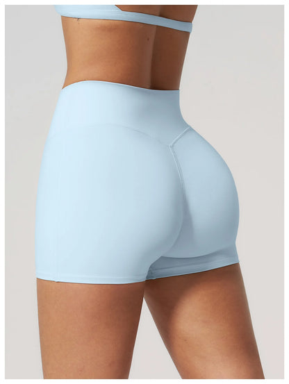 JUREN Yoga Shorts Women Fitness Shorts Running Cycling Shorts Breathable Sports Leggings High Waist Summer Workout Gym Shorts