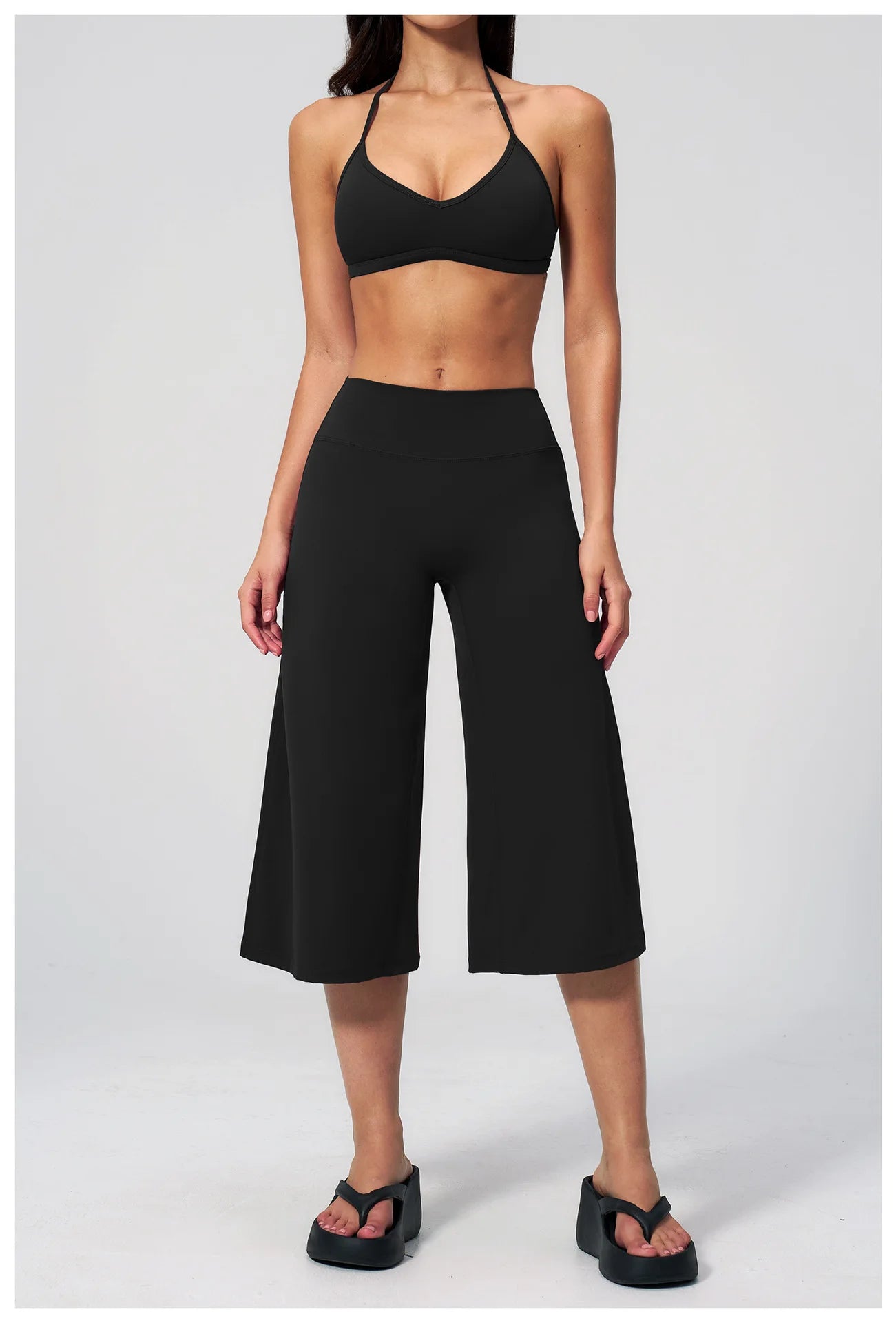 Summer Cropped Pants Yoga Pants Women Gym Workout Running High Waisted Quick Drying Loose Sports Pants Fitness Pants Yoga Pants
