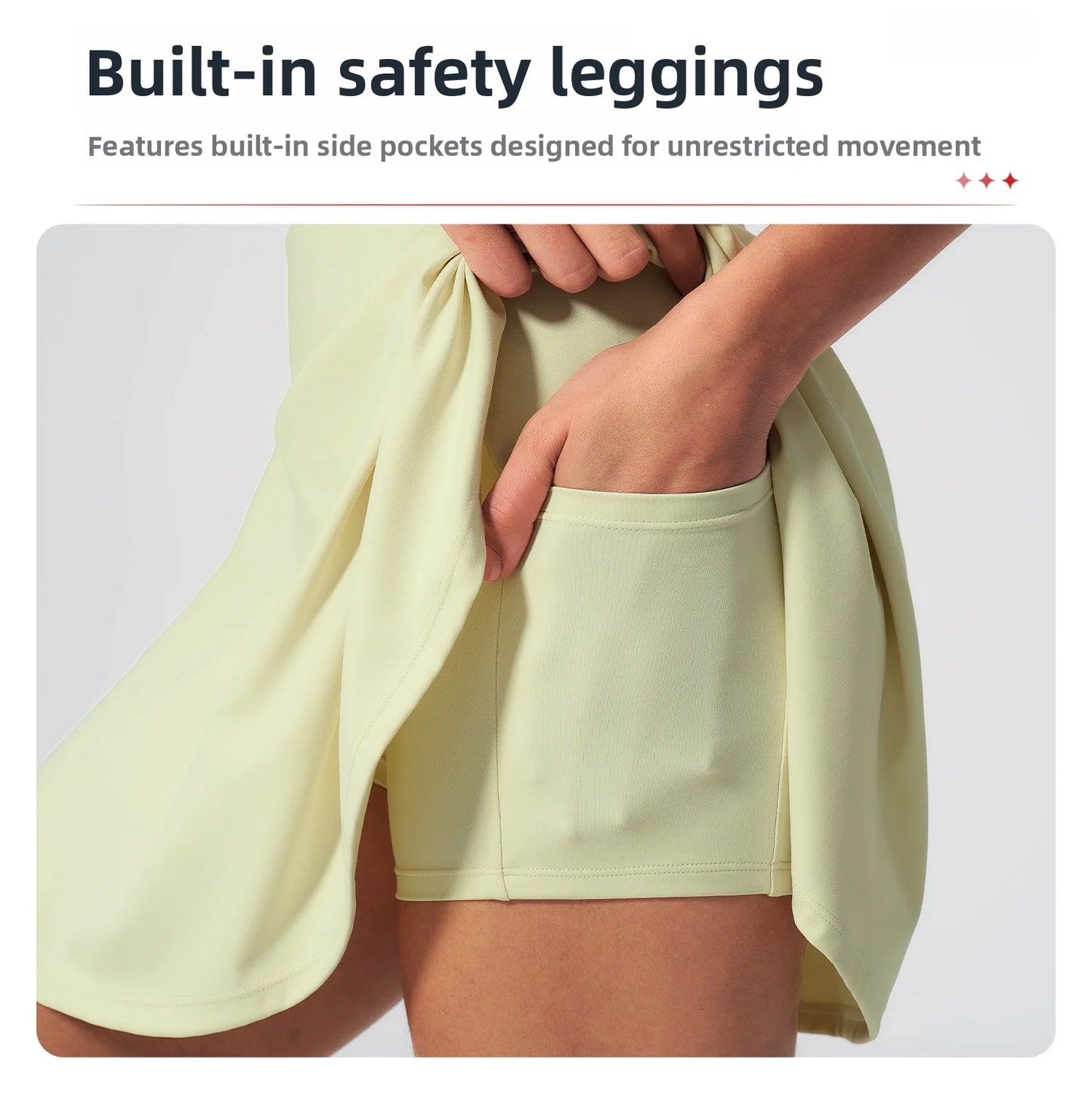 Yoga Short Skirt Women's Sports Short Skirt Quick Drying Running Fitness Badminton Skirt Half Body Anti Light Tennis Skirt Women