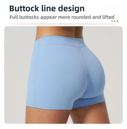 Summer Women Fitness Workout Shorts Yoga High Waist Lift Butt Fitness Shorts Gym Running Sportswear Women Push Up Gym Leggings