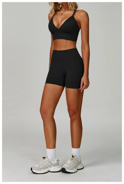 Seamless Yoga Shorts Women High Waist Workout Shorts Fitness Shorts Yoga Lift Butt Fitness Ladies Yoga Gym Running Short Pants