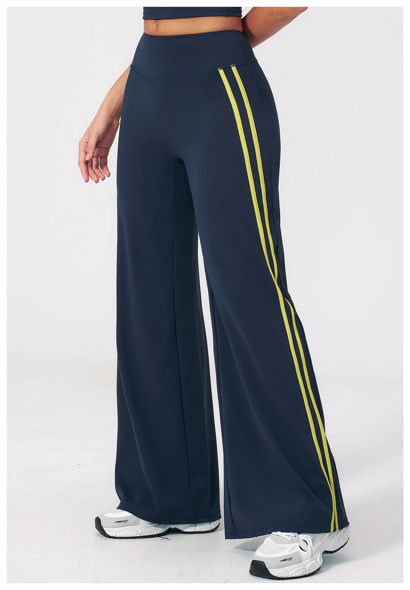 JUREN Straight Leg Bottoms Women's Mid-Waist Yoga Pants Gym Leggings Workout Leggings Naked Feel Pilates Running Sports Trousers