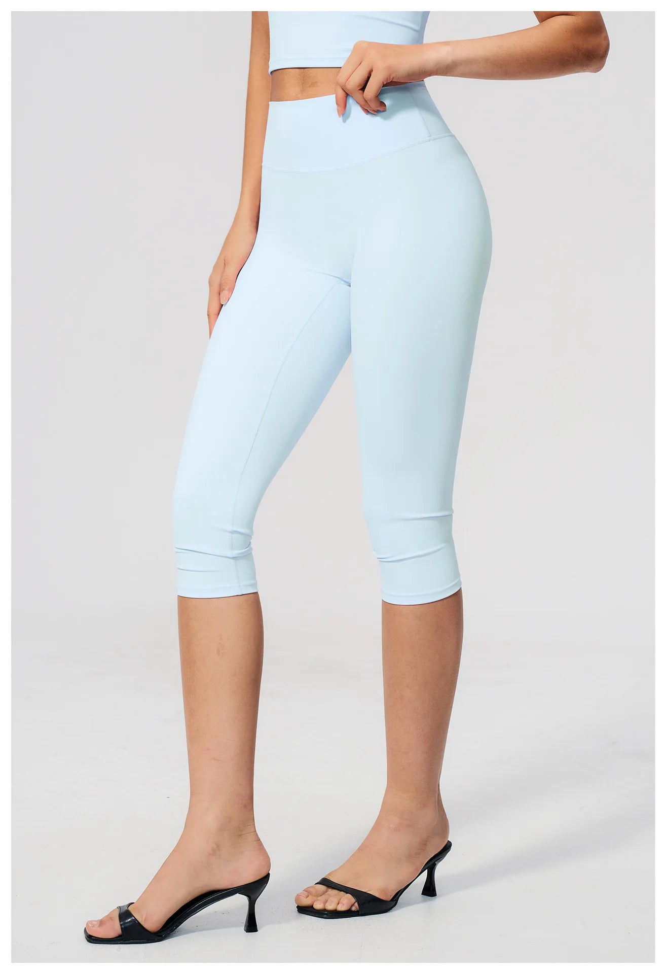 Women's High Waist Yoga Capri Pants Butt Lift Leggings Squat Proof Tummy Control Workout Sports Breathable Running Summer Tights