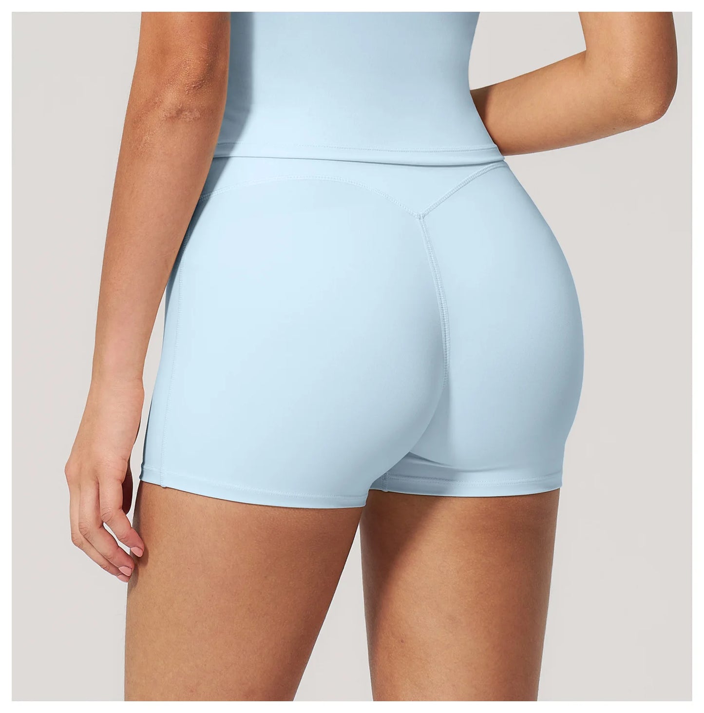 JUREN Yoga Shorts Women Fitness Shorts Running Cycling Shorts Breathable Sports Leggings High Waist Summer Workout Gym Shorts